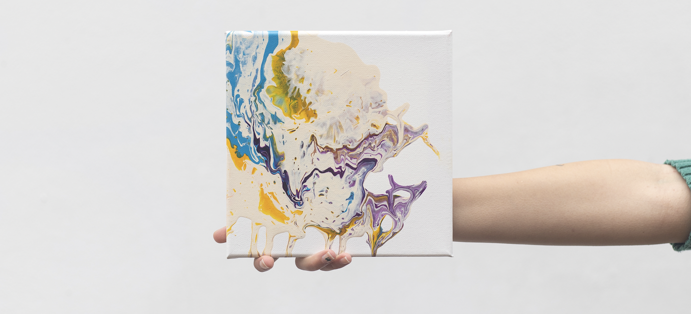 Flow, akryl na plátně, 25x25 cm