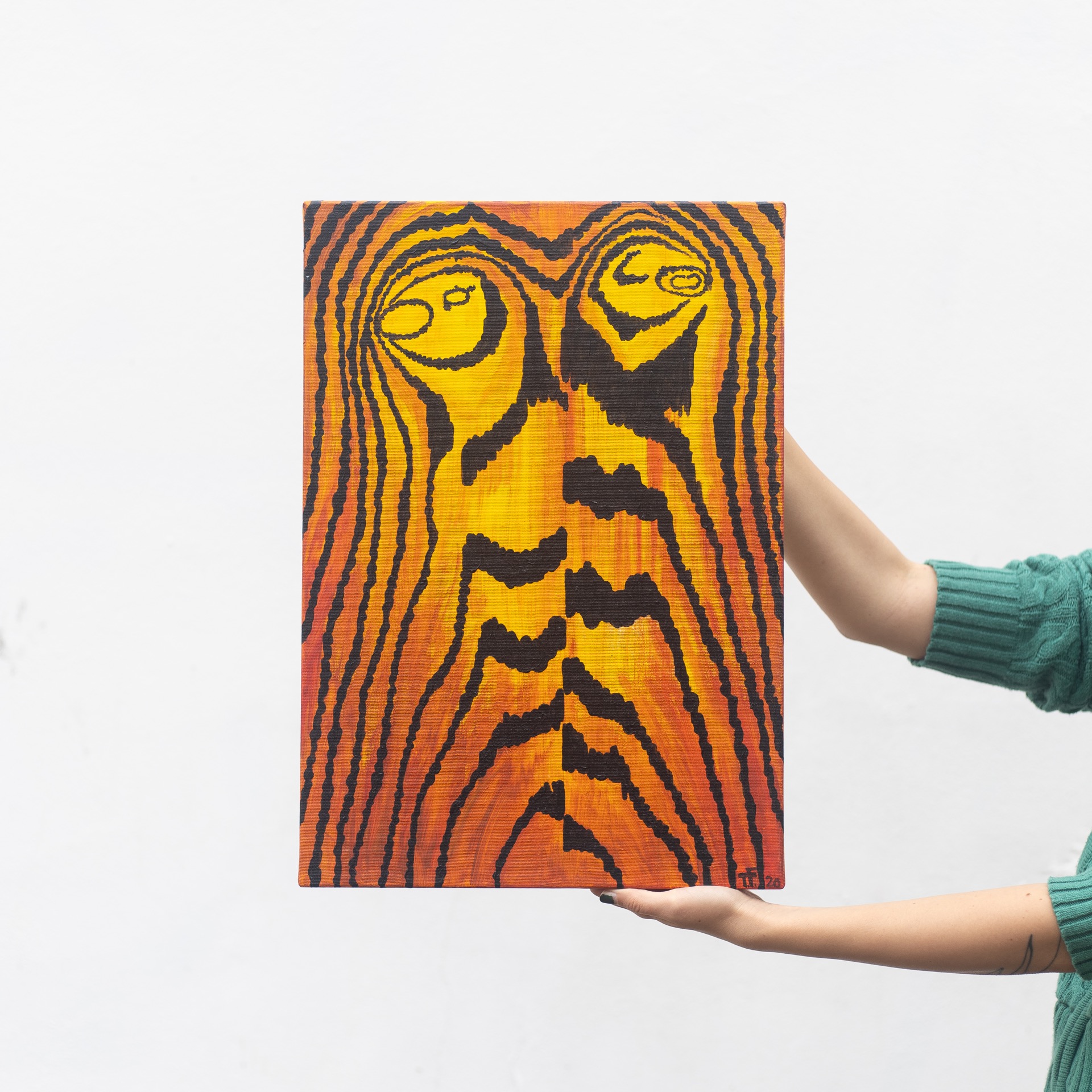 Splynutí, akryl na plátně, 60x40 cm